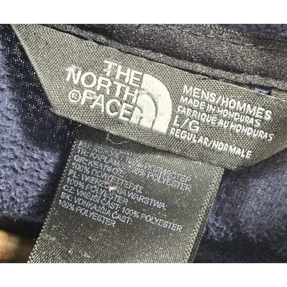 The North Face Jacket Mens Large Blue Black Fleece Full Zip Chest Pocket Mock - Picture 3 of 9